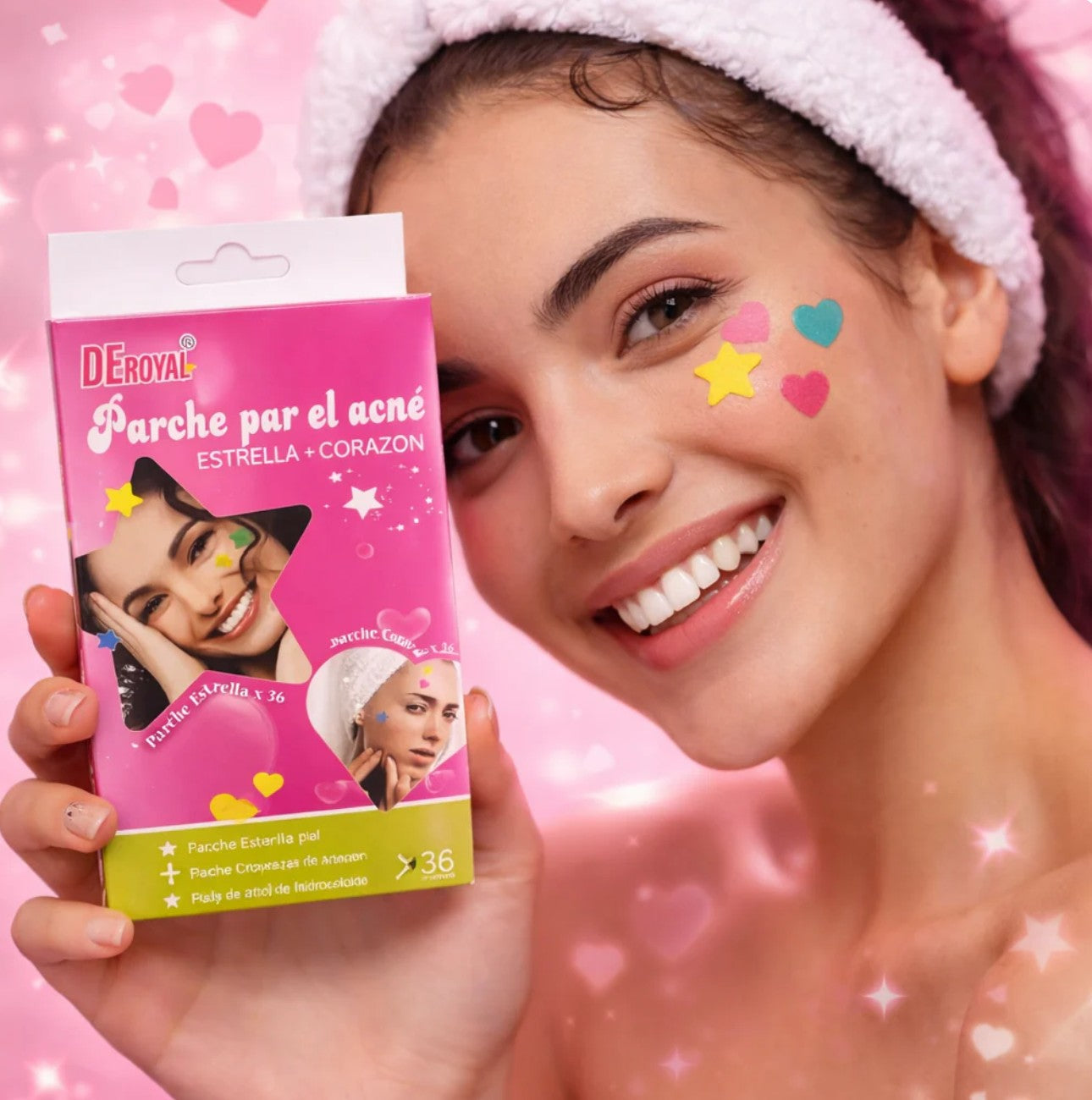 PARCHES PARA ACNÉ DE ESTRELLAS Y CORAZONES | SANASKIN™