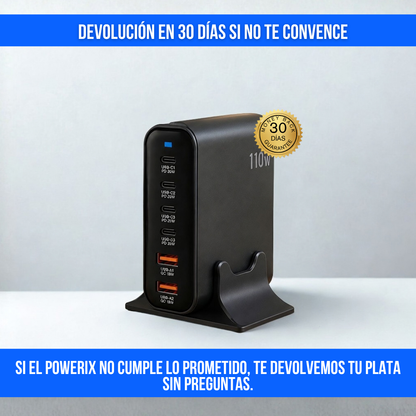 CARGADOR RÁPIDO DE ESCRITORIO 6 EN 1 110W | POWERIX™