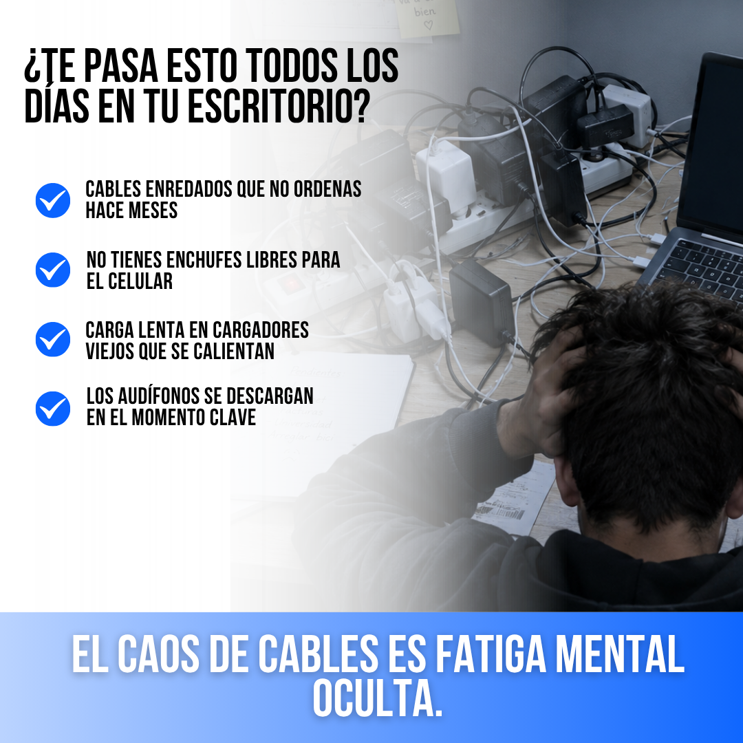 CARGADOR RÁPIDO DE ESCRITORIO 6 EN 1 110W | POWERIX™