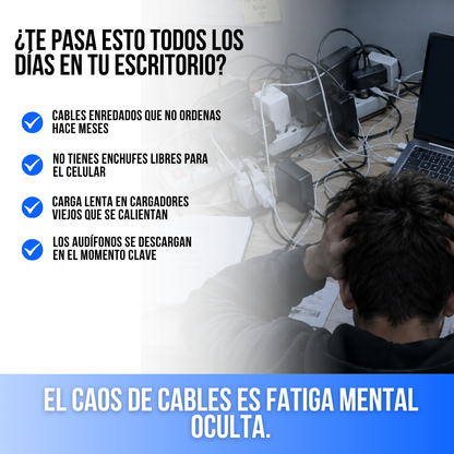 CARGADOR RÁPIDO DE ESCRITORIO 6 EN 1 110W | POWERIX™