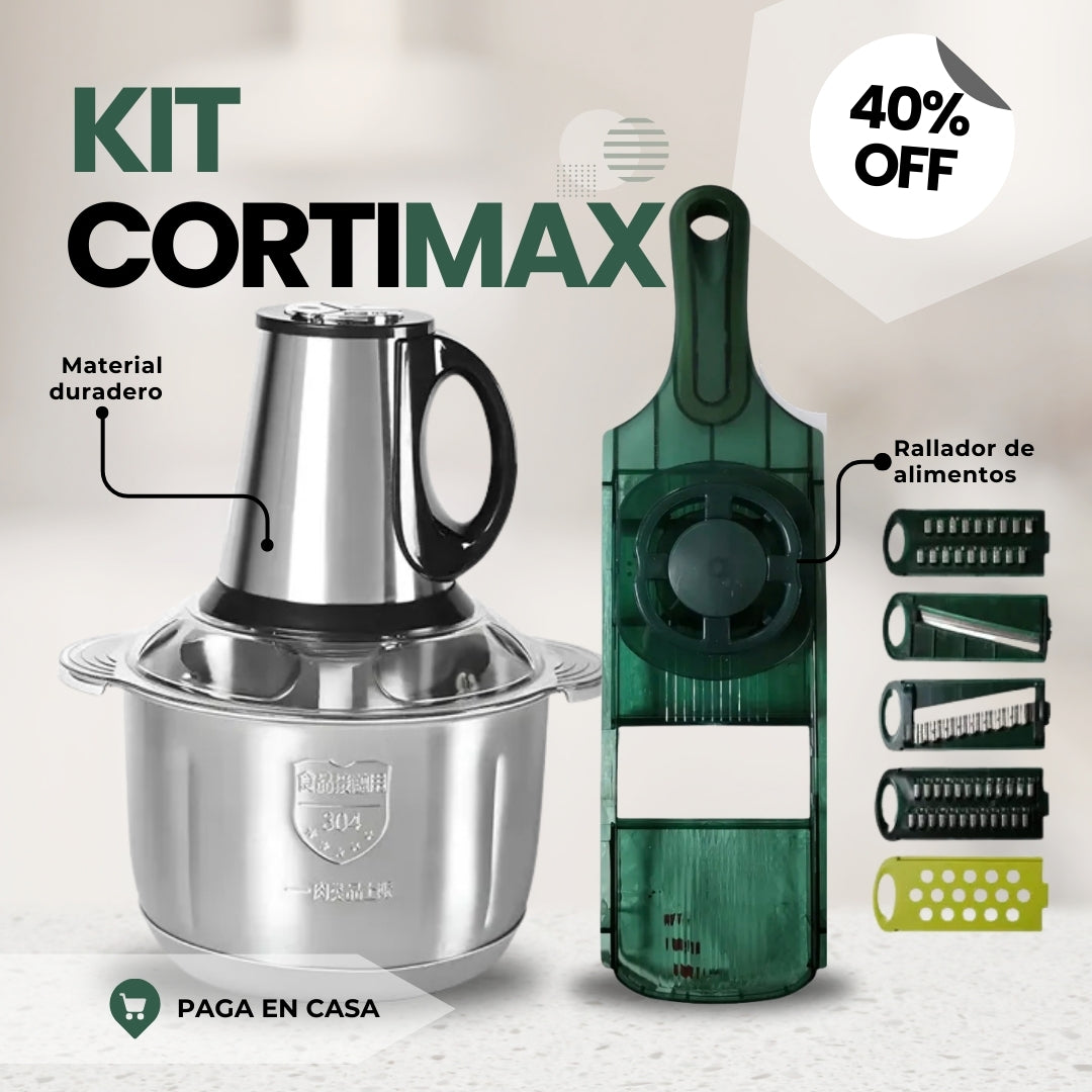 PACK PROCESADORA DE ALIMENTOS DE 3 LITROS + CORTADOR DE ALIMENTOS | CORTIMAX™