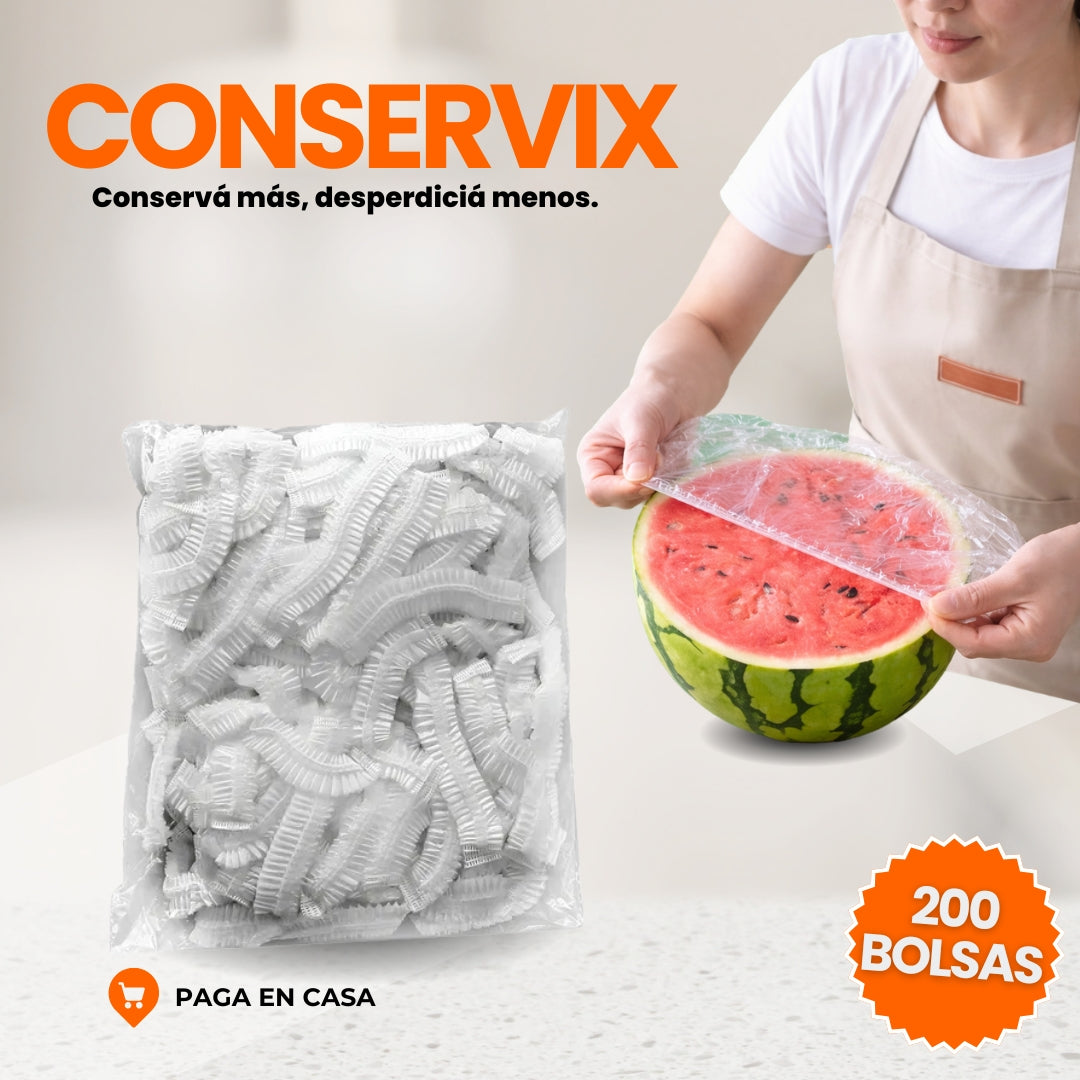200 BOLSAS DE PLÁSTICO REUTILIZABLE PARA GUARDAR Y CUBRIR ALIMENTOS | CONSERVIX™