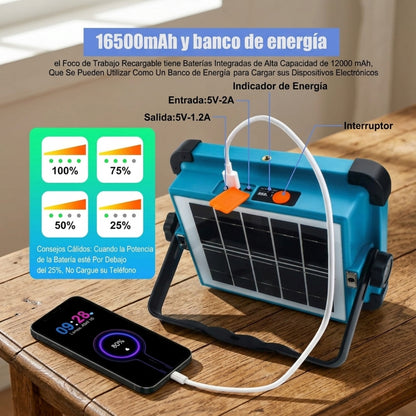 FOCO SOLAR LED 100W REGARGBLE| LUMIPRO™