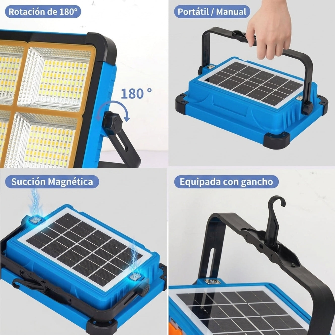 FOCO SOLAR LED 100W REGARGBLE| LUMIPRO™