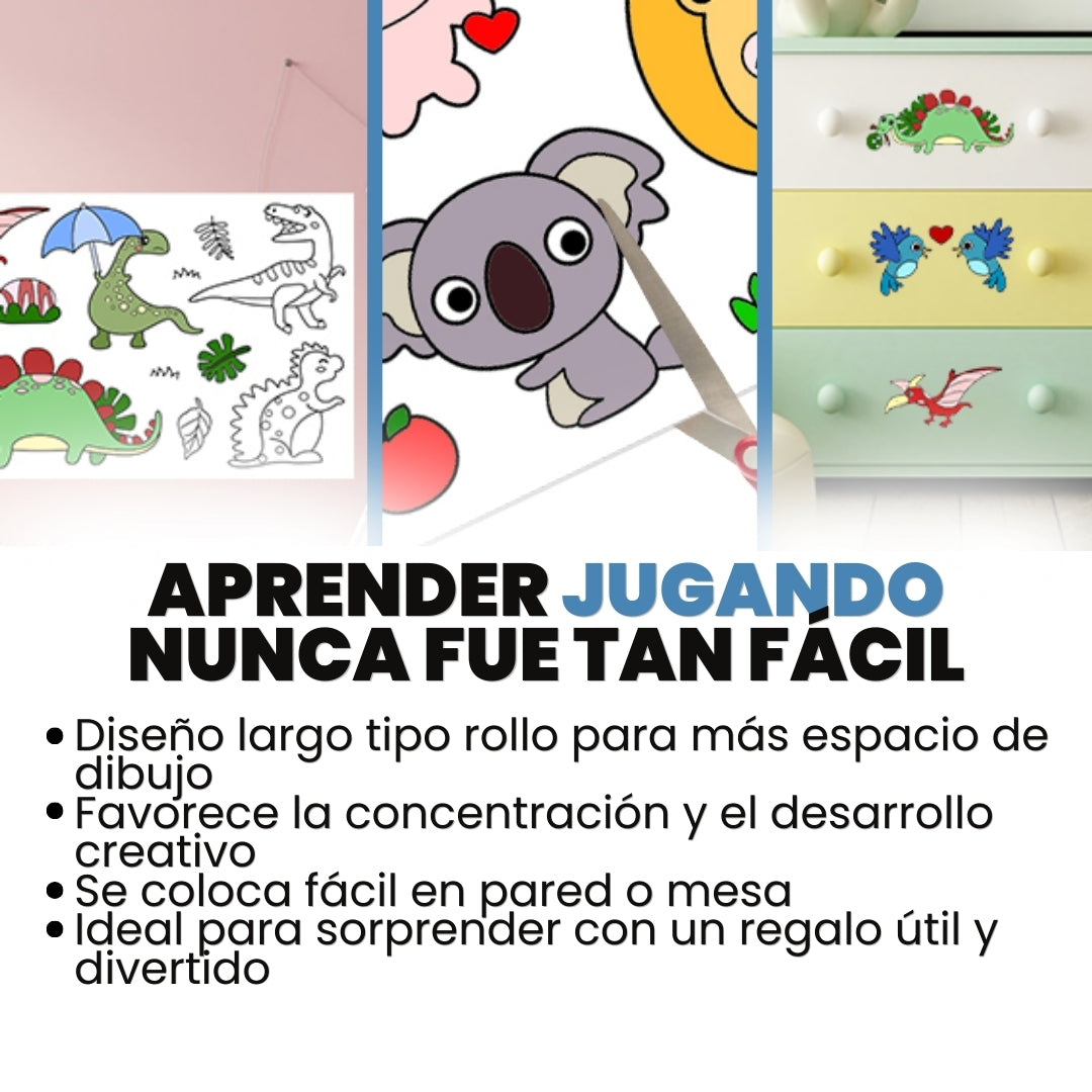 2x1 ROLLOS DE PAPEL DE DIBUJO MARINO + 12 LÁPICES DE 24 COLORES METÁLICOS🎁 | ARTIKID™