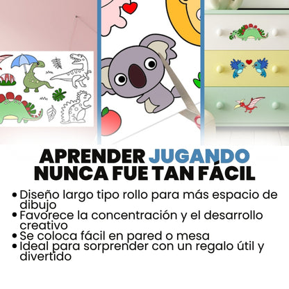 2x1 ROLLOS DE PAPEL DE DIBUJO MARINO + 12 LÁPICES DE 24 COLORES METÁLICOS🎁 | ARTIKID™