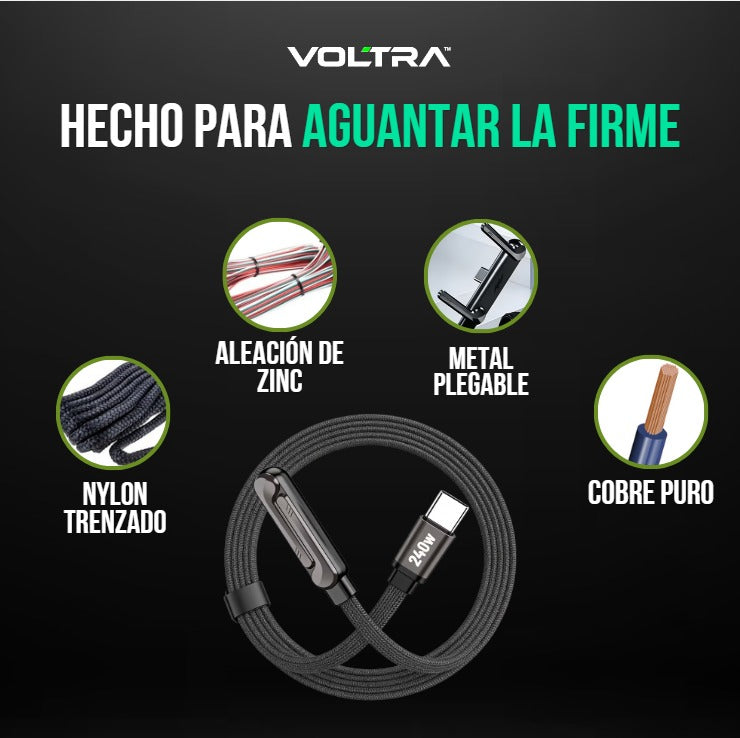 CABLE DE CARGA RÁPIDA TIPO C (LLEVA 2, PAGA 1) | VOLTRA™