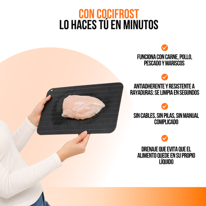 BANDEJA DESCONGELADORA DE ALIMENTOS RÁPIDA | COCIFROST™ + CUCHILLO MULTIFUNCIONAL DE REGALO🎁