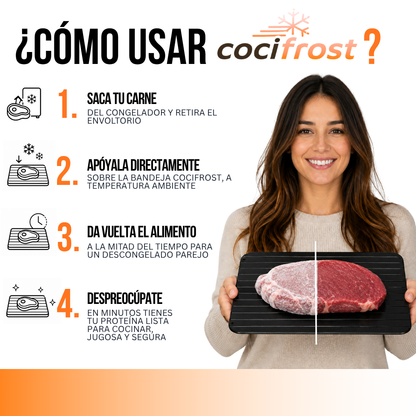BANDEJA DESCONGELADORA DE ALIMENTOS RÁPIDA | COCIFROST™ + CUCHILLO MULTIFUNCIONAL DE REGALO🎁