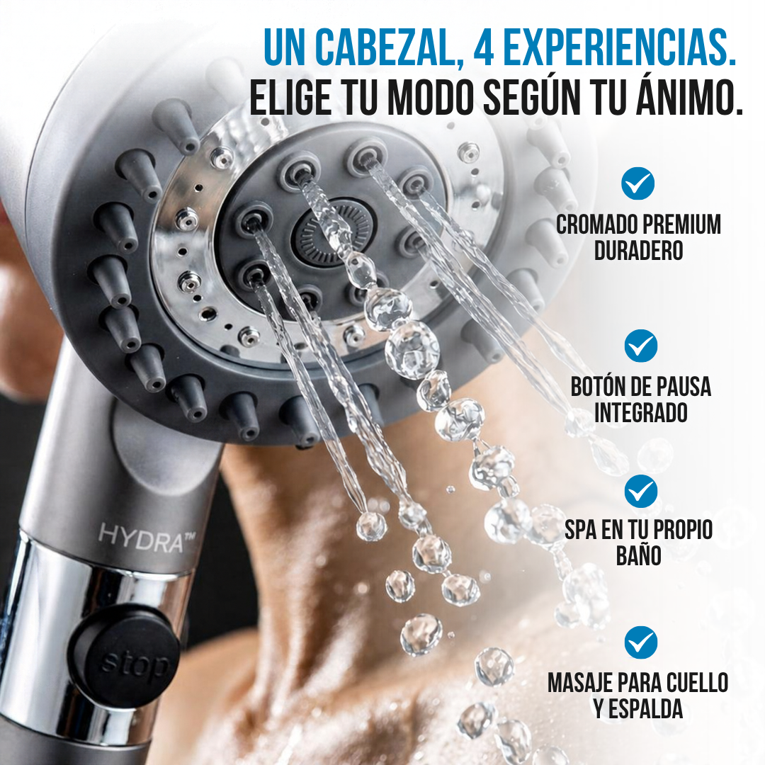 CABEZAL 4 EN 1 PARA DUCHAS (PAGA 1, LLEVA 2) + 2 FILTROS DE REGALO🎁 | HYDRA™