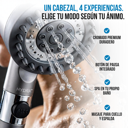 CABEZAL 4 EN 1 PARA DUCHAS (PAGA 1, LLEVA 2) + 2 FILTROS DE REGALO🎁 | HYDRA™