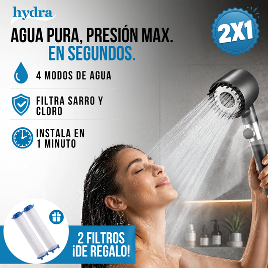 CABEZAL 4 EN 1 PARA DUCHAS (PAGA 1, LLEVA 2) + 2 FILTROS DE REGALO🎁 | HYDRA™
