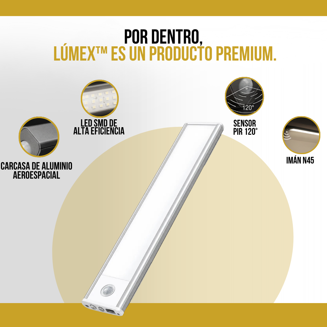 2x1 LÁMPARA LED CON SENSOR DE MOVIMIENTO Y FIJACIÓN MAGNÉTICA | LÚMEX™