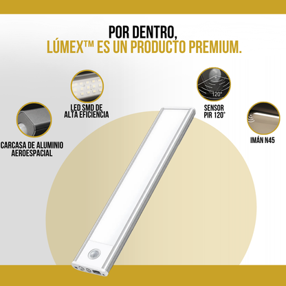 2x1 LÁMPARA LED CON SENSOR DE MOVIMIENTO Y FIJACIÓN MAGNÉTICA | LÚMEX™