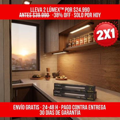 2x1 LÁMPARA LED CON SENSOR DE MOVIMIENTO Y FIJACIÓN MAGNÉTICA | LÚMEX™