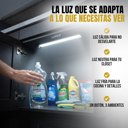 2x1 LÁMPARA LED CON SENSOR DE MOVIMIENTO Y FIJACIÓN MAGNÉTICA | LÚMEX™