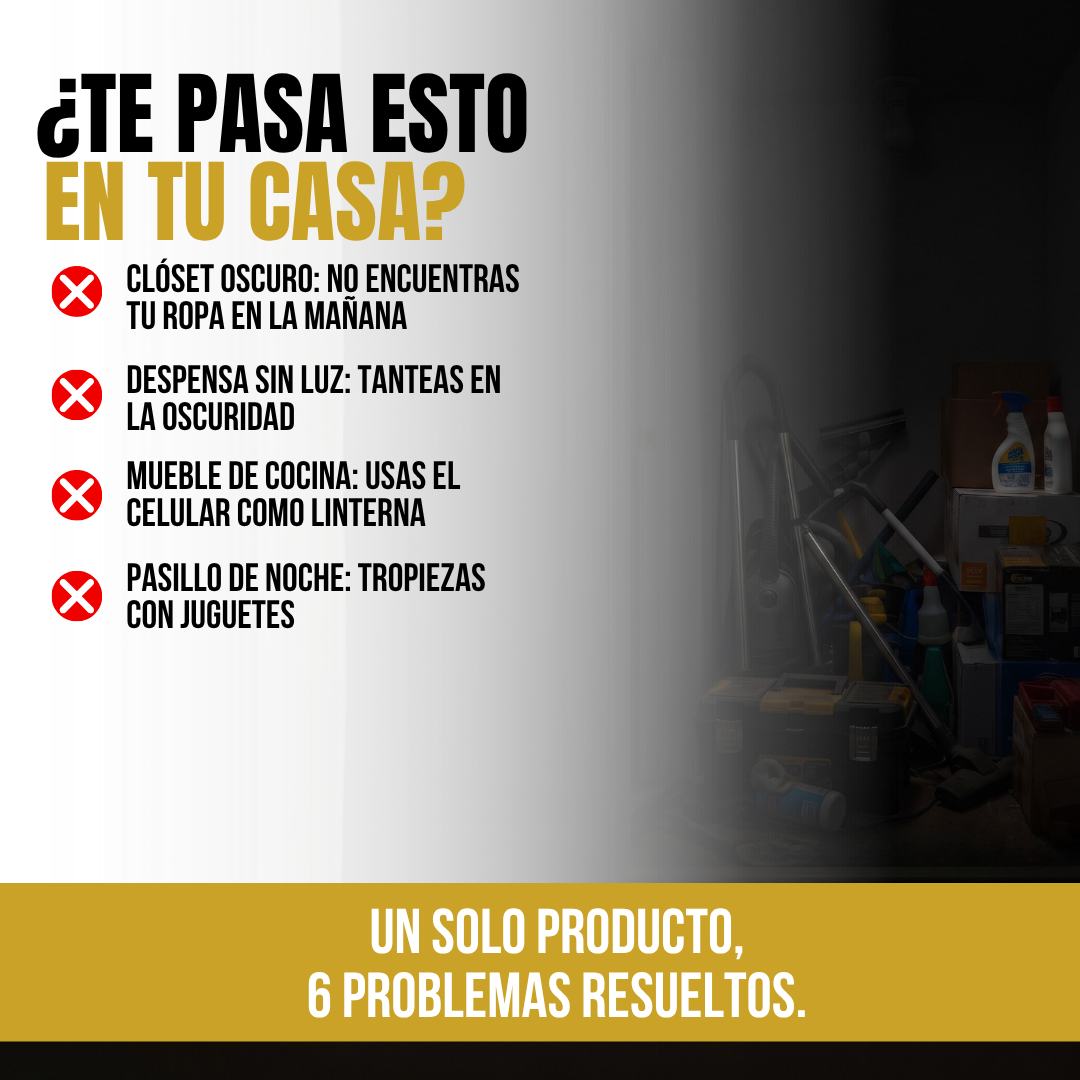 2x1 LÁMPARA LED CON SENSOR DE MOVIMIENTO Y FIJACIÓN MAGNÉTICA | LÚMEX™