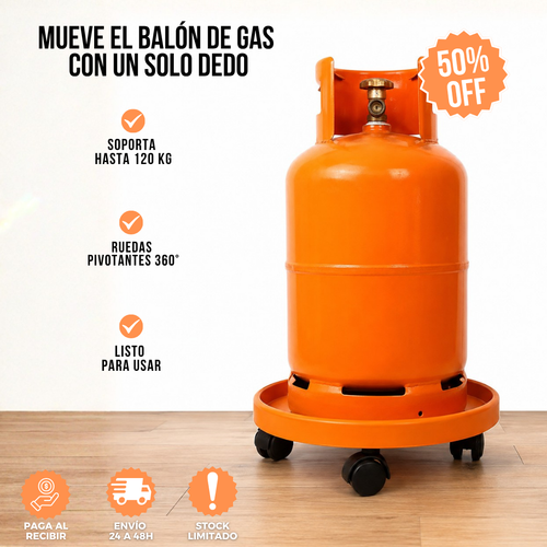 BASE CON RUEDAS PARA GALONES DE GAS | MOVIGAS™