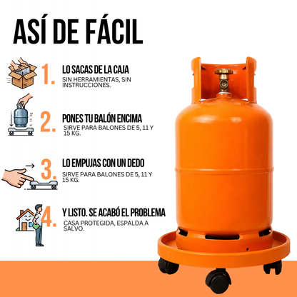 BASE CON RUEDAS PARA GALONES DE GAS | MOVIGAS™