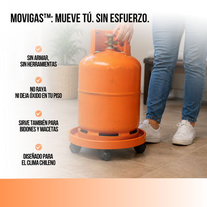 BASE CON RUEDAS PARA GALONES DE GAS | MOVIGAS™