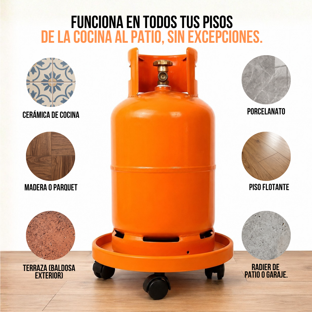 BASE CON RUEDAS PARA GALONES DE GAS | MOVIGAS™