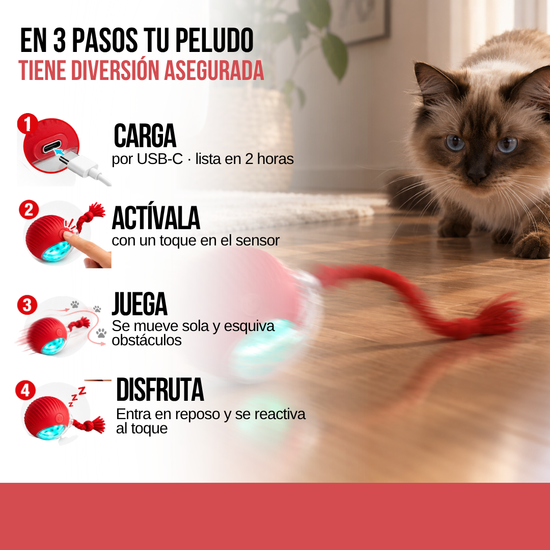 2x1 PUPPYGO™: DIVERTIDA PELOTA QUE SE MUEVE SOLA PARA MASCOTAS