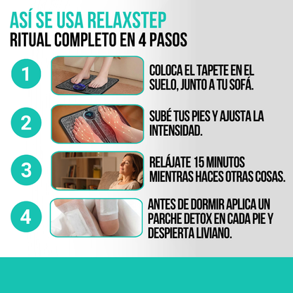 2x1 MASAJEADOR ELÉCTRICO PARA PIES RELAXSTEP™ + PARCHES DESINTOXICANTES GRATIS🎁