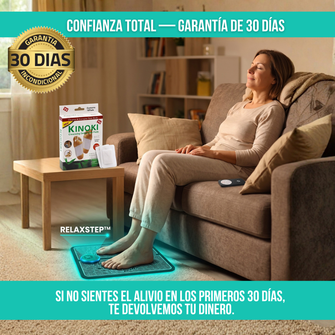 2x1 MASAJEADOR ELÉCTRICO PARA PIES RELAXSTEP™ + PARCHES DESINTOXICANTES GRATIS🎁