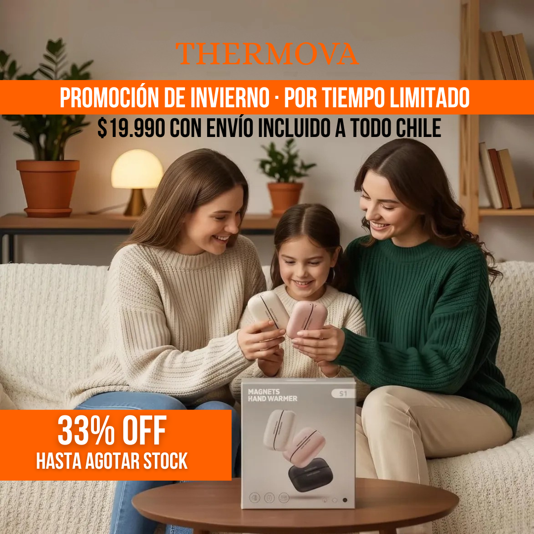 CALENTADOR DE MANOS RECARGABLE PARA INVIERNO | THERMOVA™