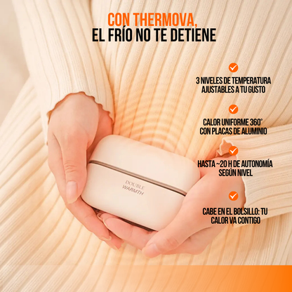 CALENTADOR DE MANOS RECARGABLE PARA INVIERNO | THERMOVA™