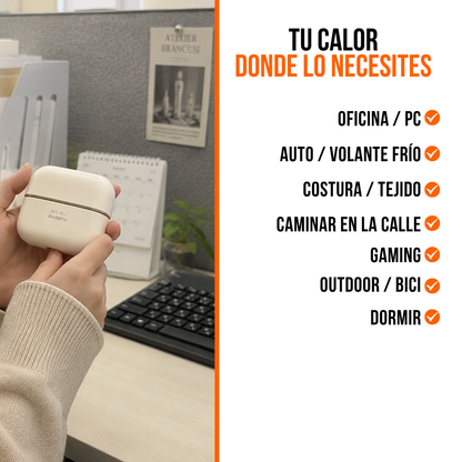 CALENTADOR DE MANOS RECARGABLE PARA INVIERNO | THERMOVA™
