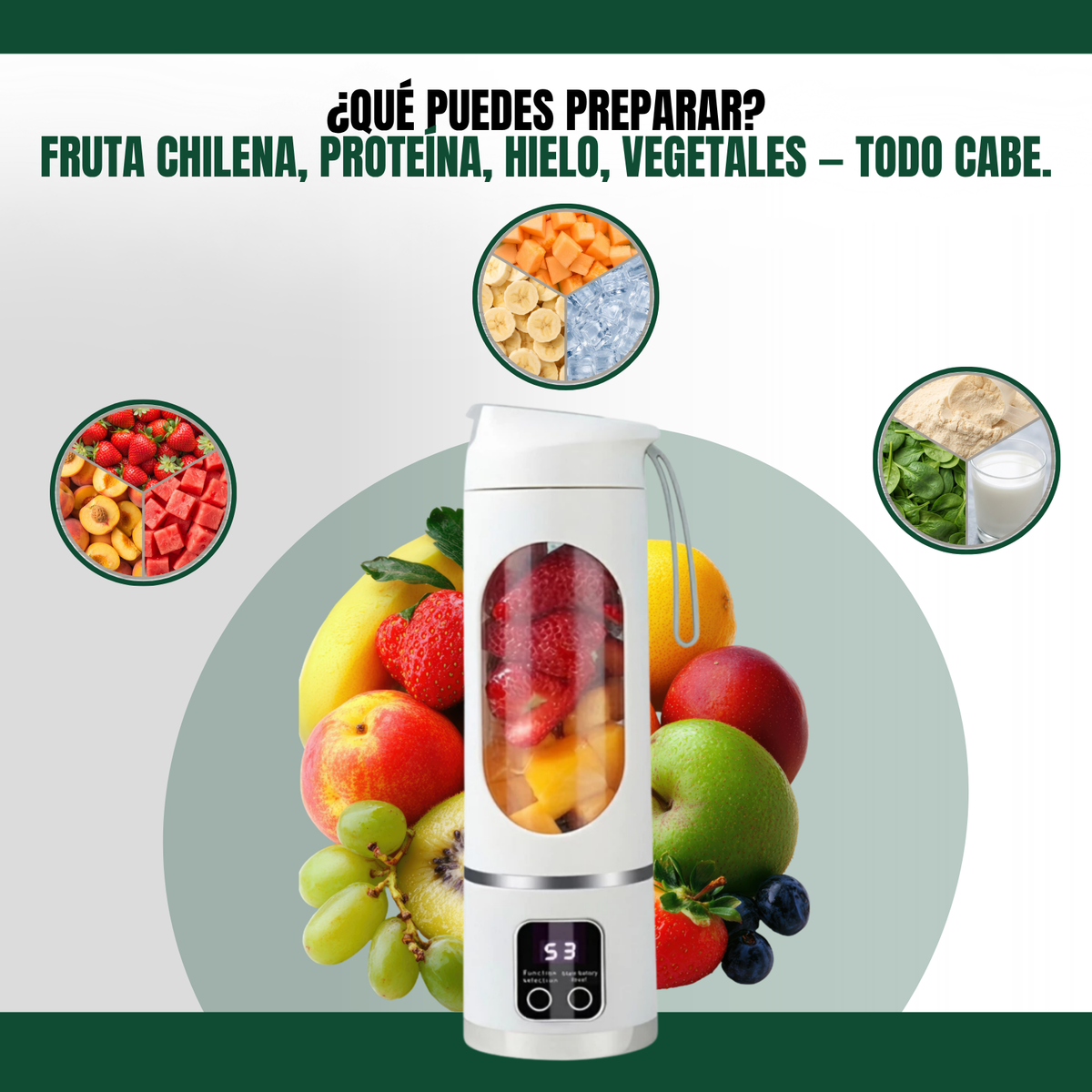 VITALFIT™: VASO PARA BATIDOS RÁPIDOS CON EBOOK RECETARIO DE REGALO🎁